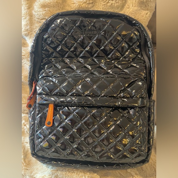 MZ Wallace Handbags - MZ Wallace| City Metro Shiny Black Lacquer Quilted Backpack Patent Women’s